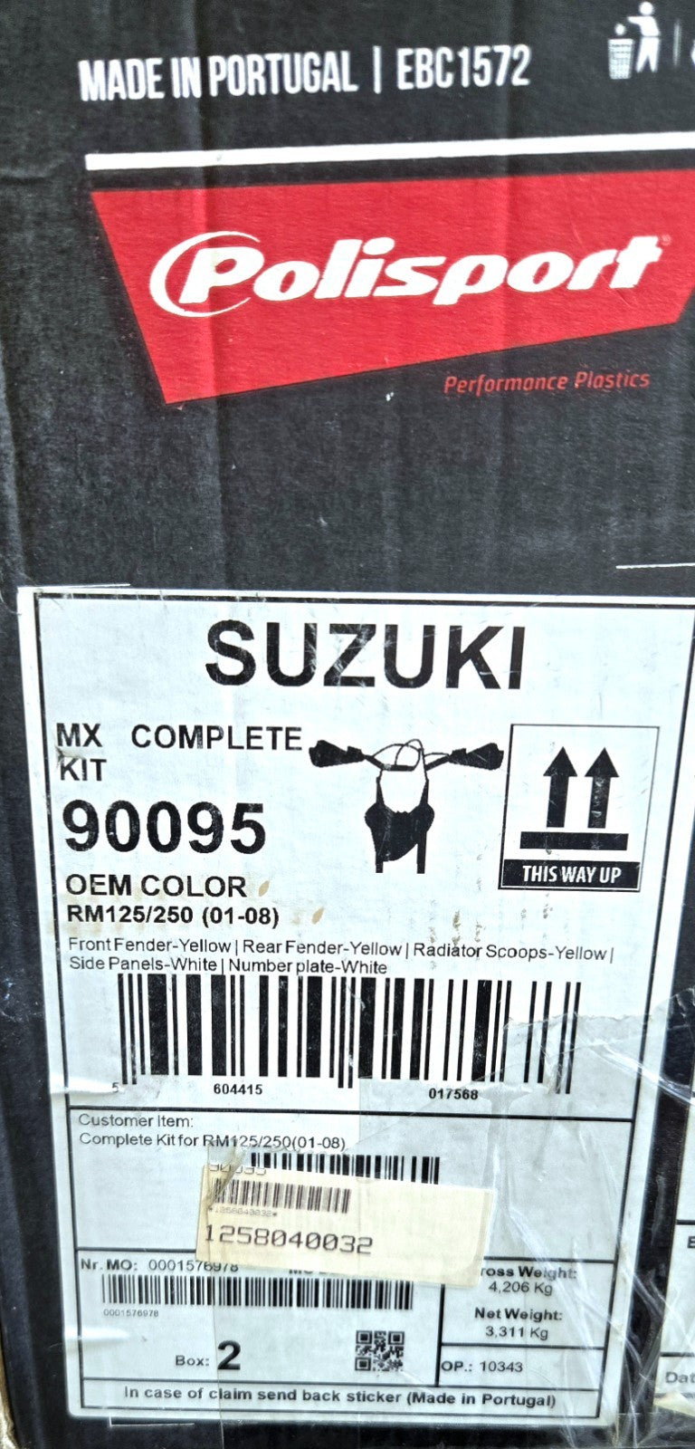 Polisport Plastic Kit 90095 for Suzuki RM125 250 2001-2008