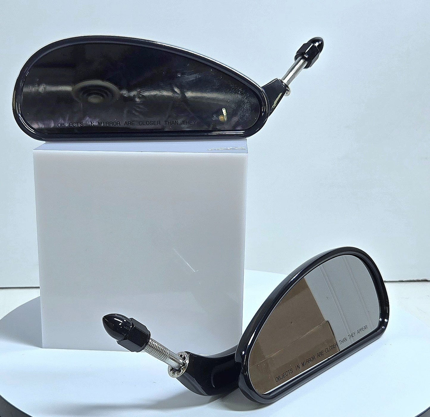 Handlebar Mount Mirrors Teardrop Motorcycle Rearview Mirrors for Harley-Davidson