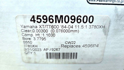 84-04 Yamaha XT/TT600 Wiseco Racing Piston with Rings 0.076 mm 4596M09600
