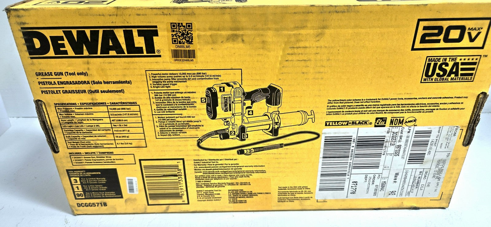 DeWalt Grease Gun NEW in original packaging
