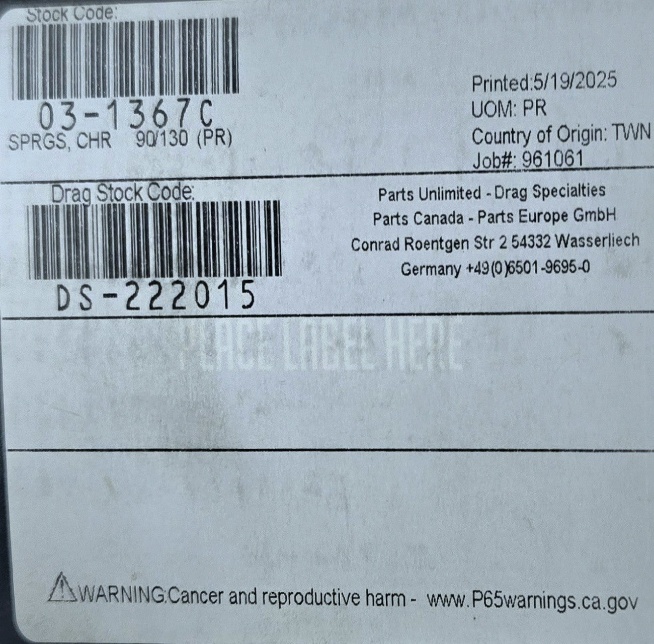 Progressive Suspension Front Springs BRAND NEW! 12 Series 03-1367C 90/130