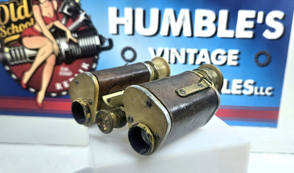Vintage Binoculars P.L.R Brand with leather case