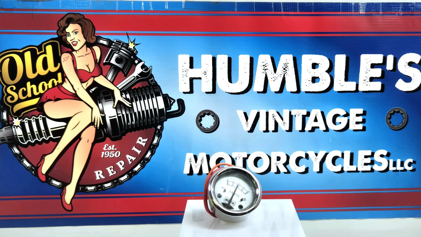 NEW Genuine Minda Ammeter Amp Gauge for Royal Enfield with wire harness