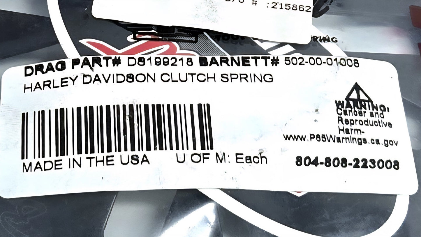 Barnett Harley-Davidson Clutch Spring PN DS-199218