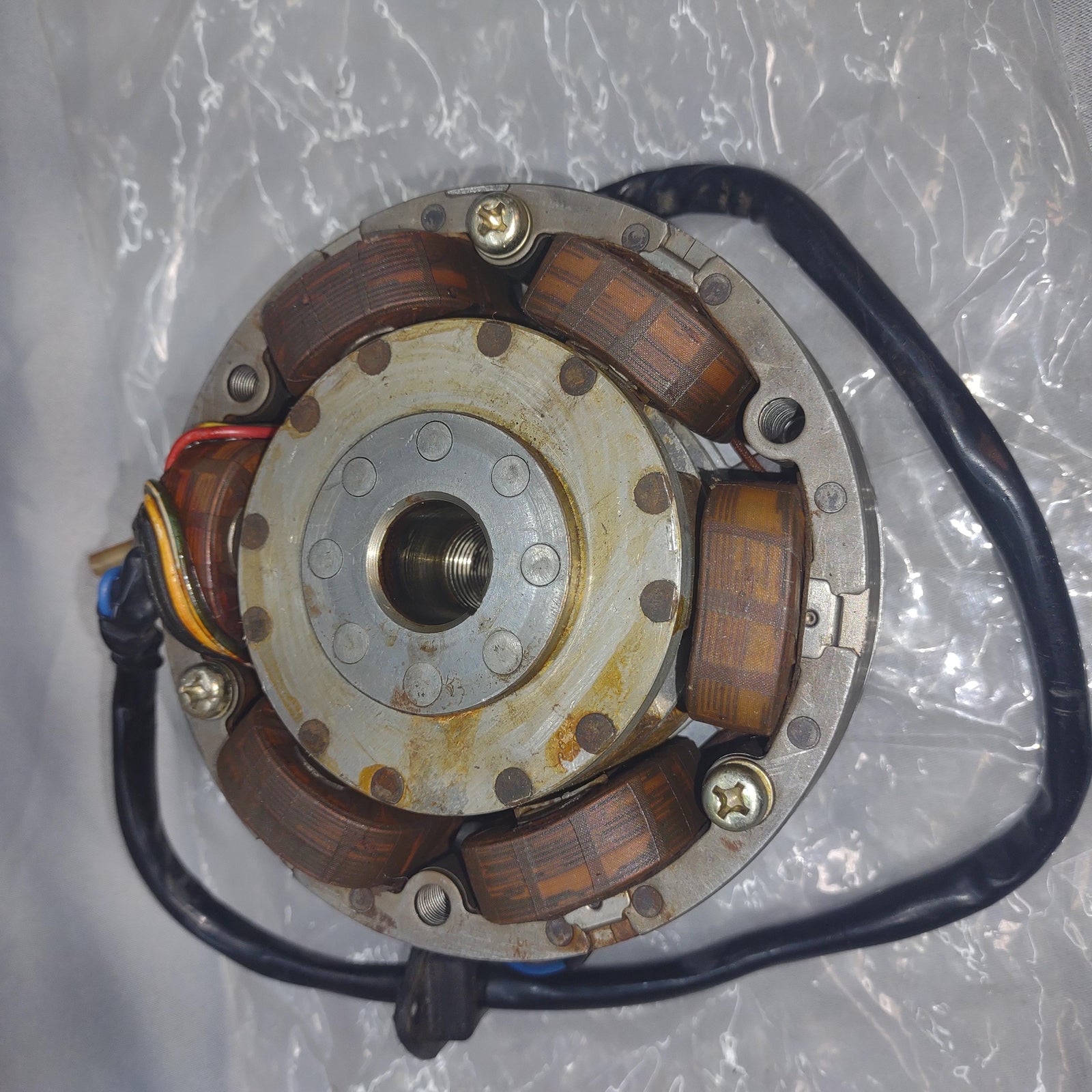 1968-75 SUZUKI T500 STATOR AND FLYWHEEL WITH CONTACT POINTS GENERATOR