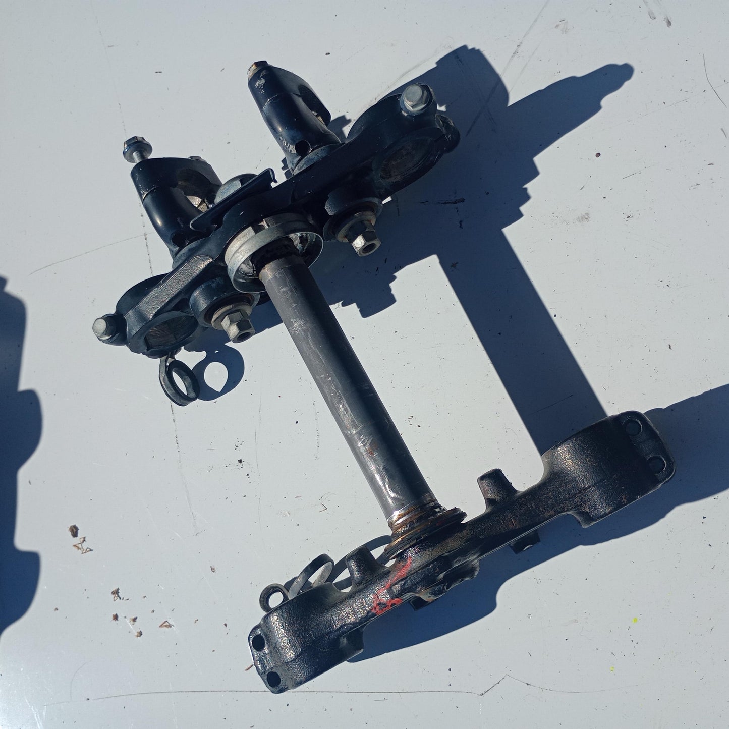 1984 HONDA XR200 OEM FRONT FORKS LOWER UPPER TRIPLE TREE STEM CLAMP