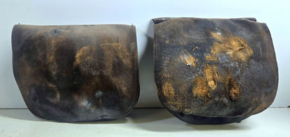 Vintage Universal Fitment Leather Saddlebags