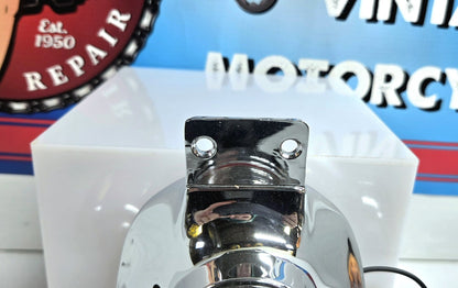 Chome Tail Lamp Assembly Tombstone Style with Bullet Lamp