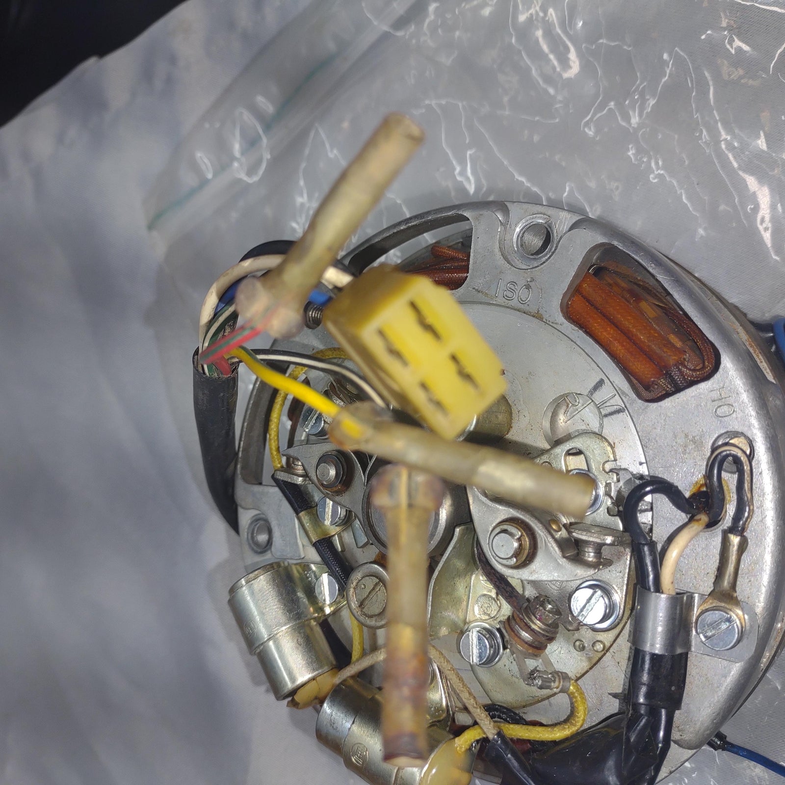 1968-75 SUZUKI T500 STATOR AND FLYWHEEL WITH CONTACT POINTS GENERATOR