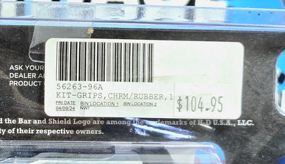 Genuine Harley-Davidson Multi-Fit Chrome and Rubber Hand Grips