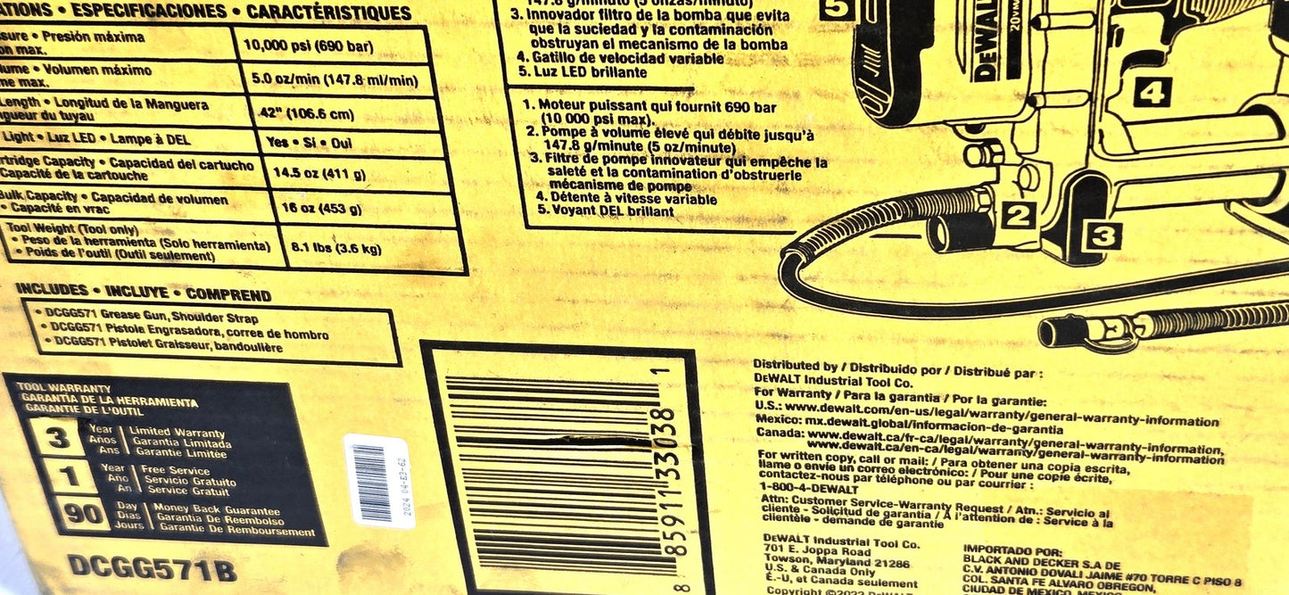 DeWalt Grease Gun NEW in original packaging