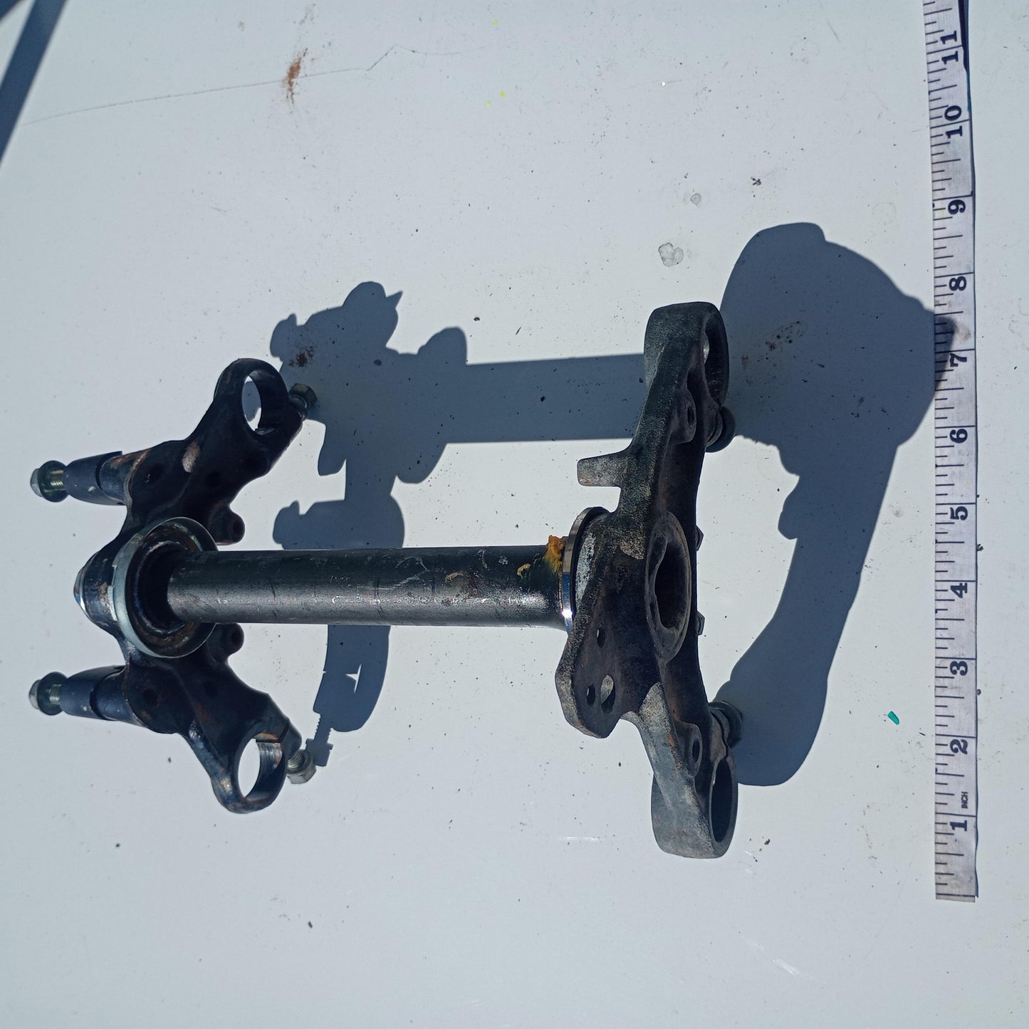 1980 YAMAHA MX100 OEM FRONT FORKS LOWER UPPER TRIPLE TREE STEM CLAMP