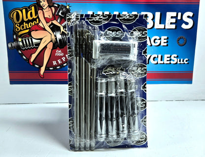 S&S Cycle - 93-5095 - Adjustable Pushrod Kit with Covers