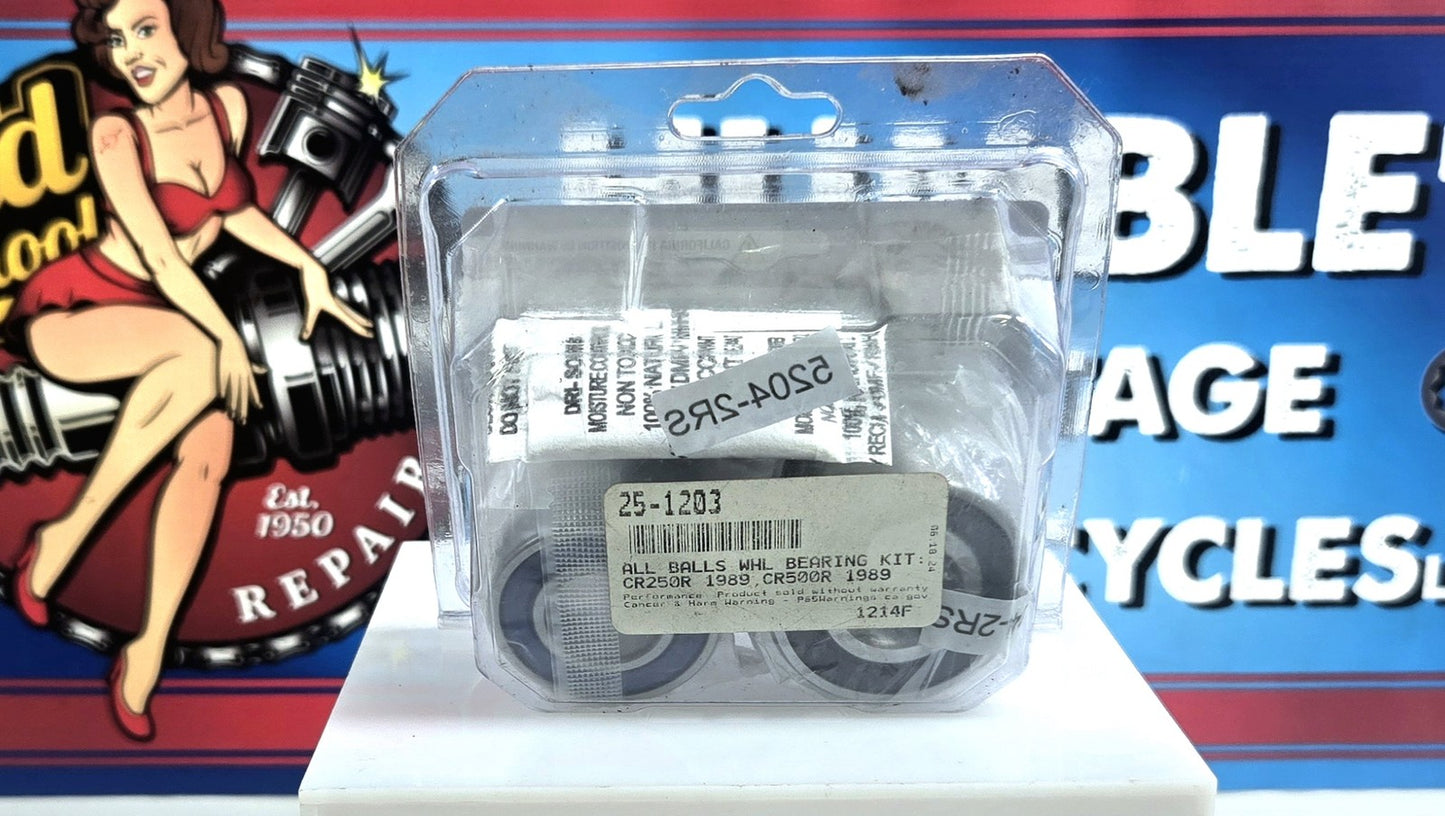AllBalls Wheel Bearing Kit Rear Honda CR250R '89 and CR500R '89