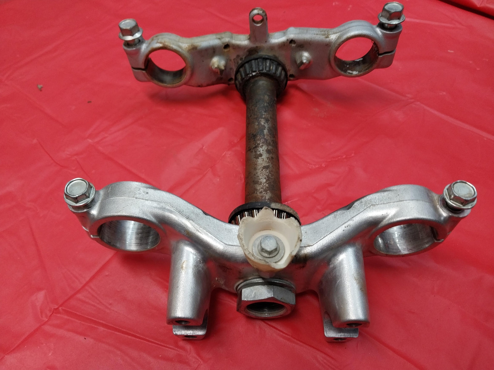 00-04 KAWASAKI KX65 FRONT FORKS LOWER UPPER TRIPLE TREE STEM CLAMP 44037-1397