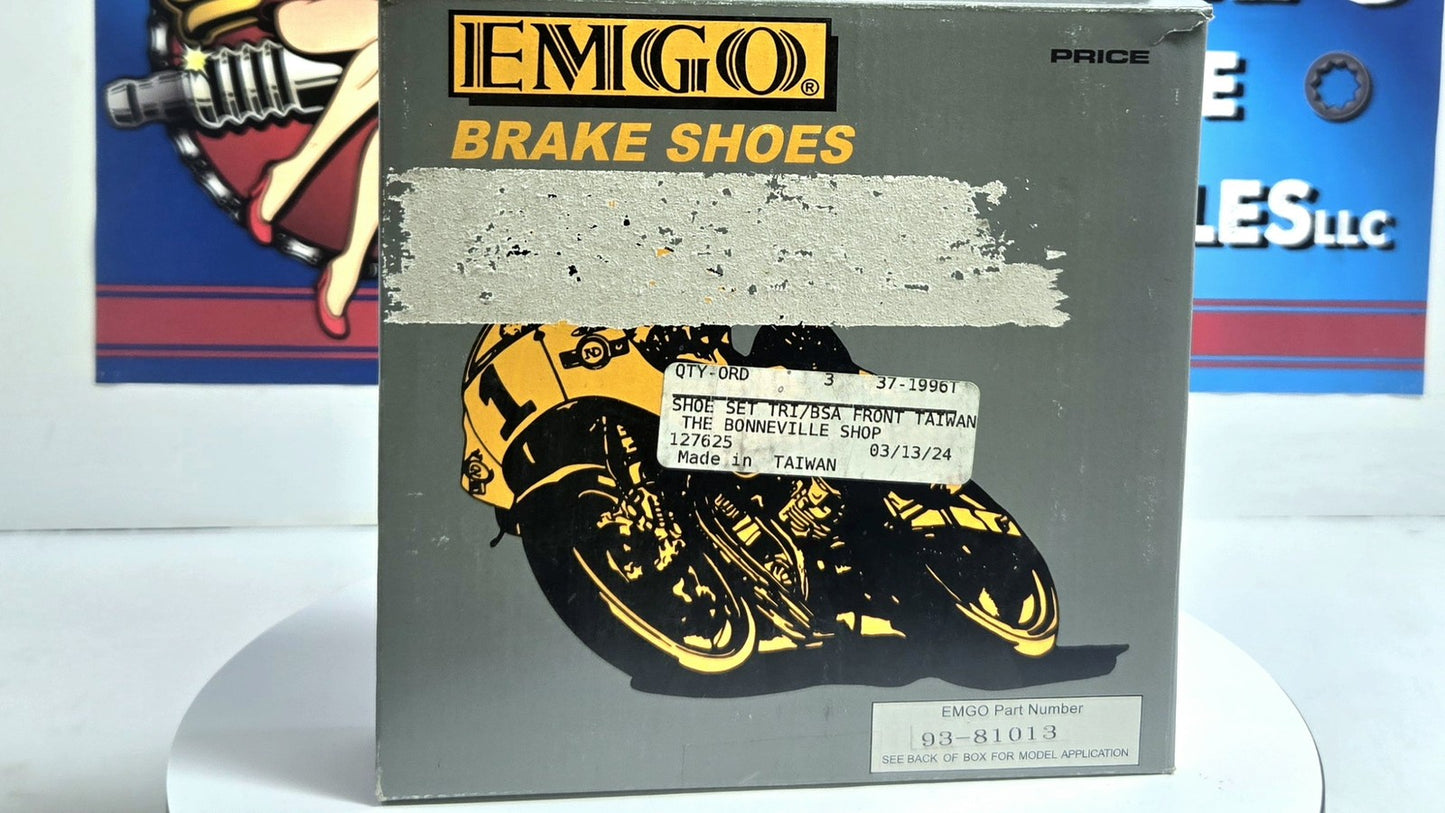 EMGO Brake Shoes 93-81013 For Triumph/BSA 37-1996T