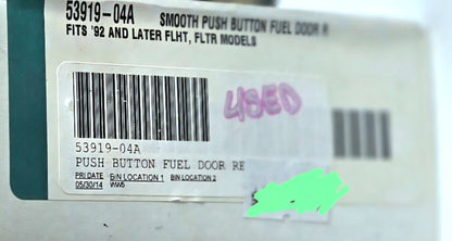 Smooth Push Button Fuel Gas Console Door Release Fits ‘92 And Later FLHT FLTR