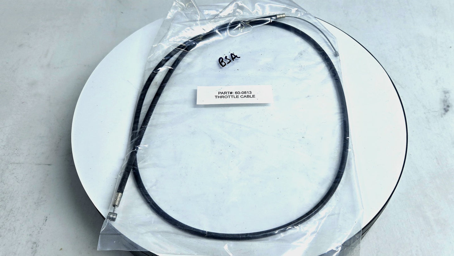 OEM BSA Throttle Cable for A65 A65S Lightning Firebird Spitfire 60-0813 1968-72