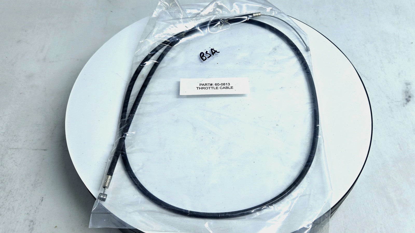 OEM BSA Throttle Cable for A65 A65S Lightning Firebird Spitfire 60-0813 1968-72