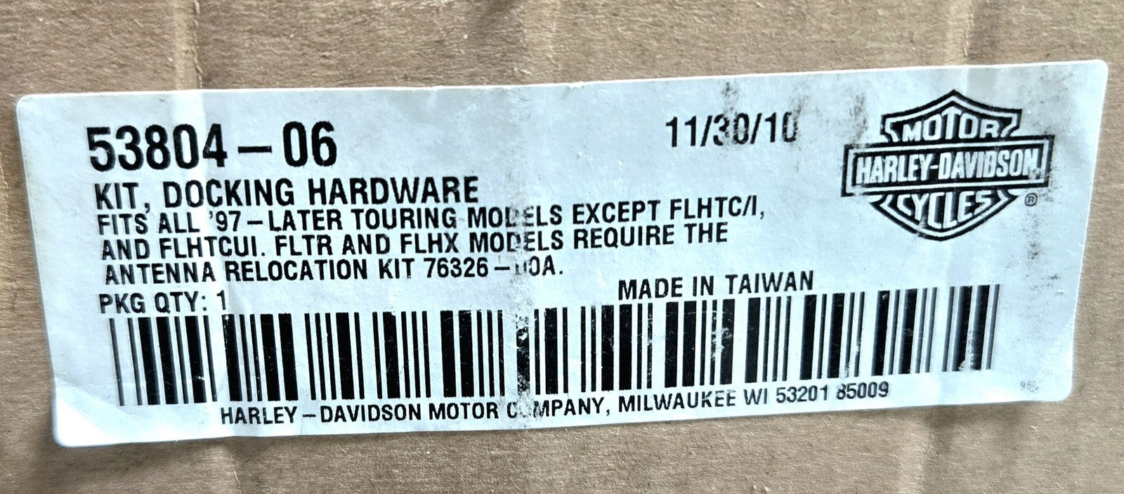 Harley-Davidson Docking Hardware Kit for '97 and later