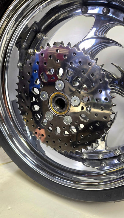 Harley-Davidson Custom Chopper Sawblade Style Rear Wheel