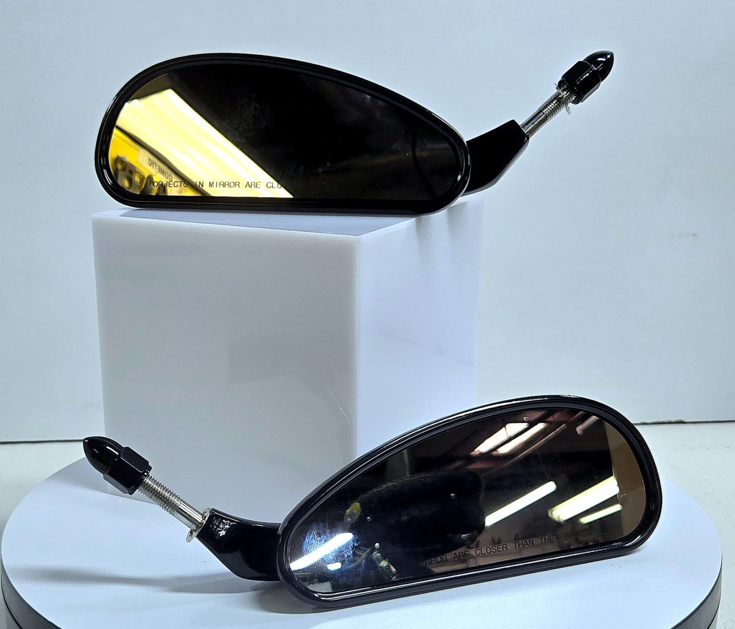 Handlebar Mount Mirrors Teardrop Motorcycle Rearview Mirrors for Harley-Davidson