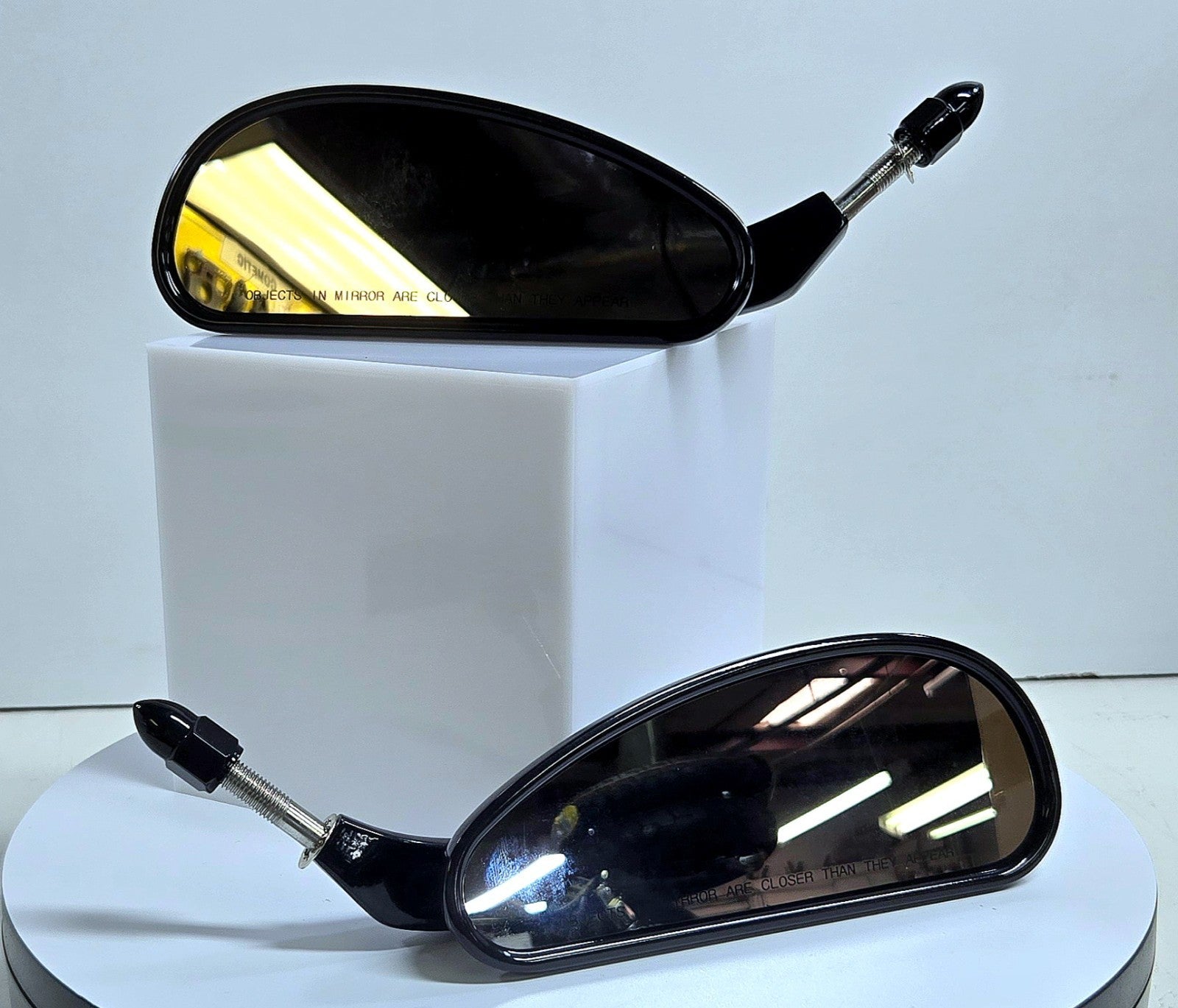 Handlebar Mount Mirrors Teardrop Motorcycle Rearview Mirrors for Harley-Davidson