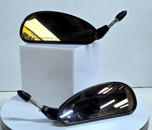 Handlebar Mount Mirrors Teardrop Motorcycle Rearview Mirrors for Harley-Davidson