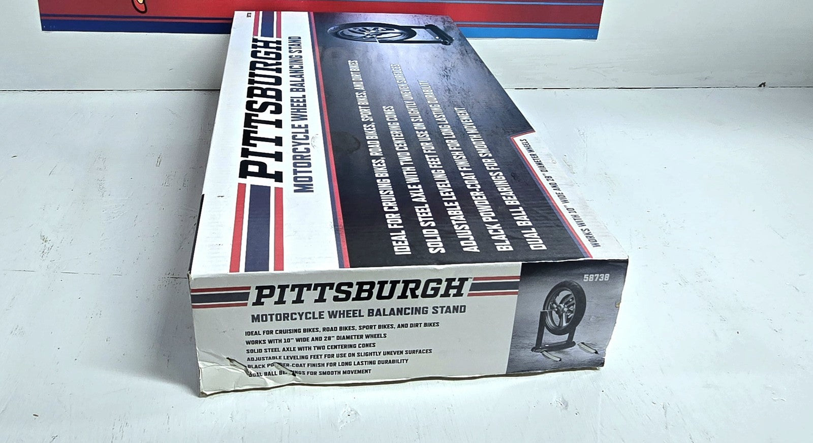 Pittsburgh Motorcycle Wheel Balancing Stand, NEW in box