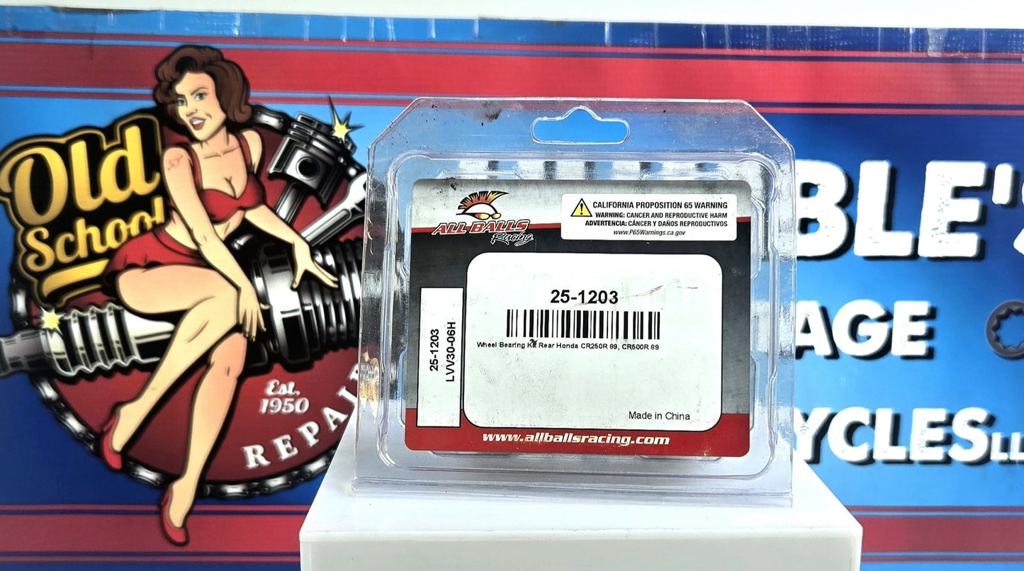 AllBalls Wheel Bearing Kit Rear Honda CR250R '89 and CR500R '89