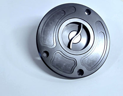 CNC Fuel Gas Cap For Kawasaki ZZR1400 ZX14 ZZR600 ZZR1200 ZRX1200R ZX6R Black