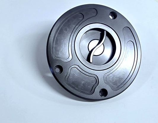 CNC Fuel Gas Cap For Kawasaki ZZR1400 ZX14 ZZR600 ZZR1200 ZRX1200R ZX6R Black