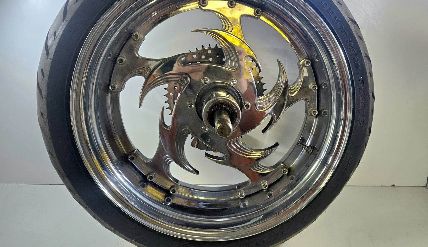 Harley-Davidson Custom Chopper Sawblade Style Rear Wheel