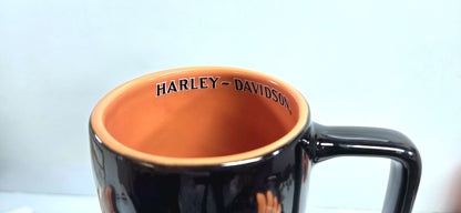 Harley Davidson Coffee Cup Mug 18oz Black Raised 3-D Eagle Official Logo