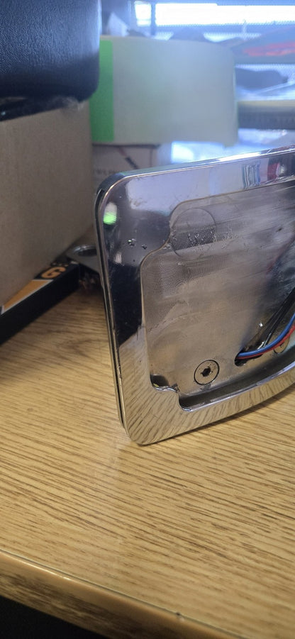 Used V-Twin Chrome Curved Cateye-Style Tail Lamp Assembly 33-0690