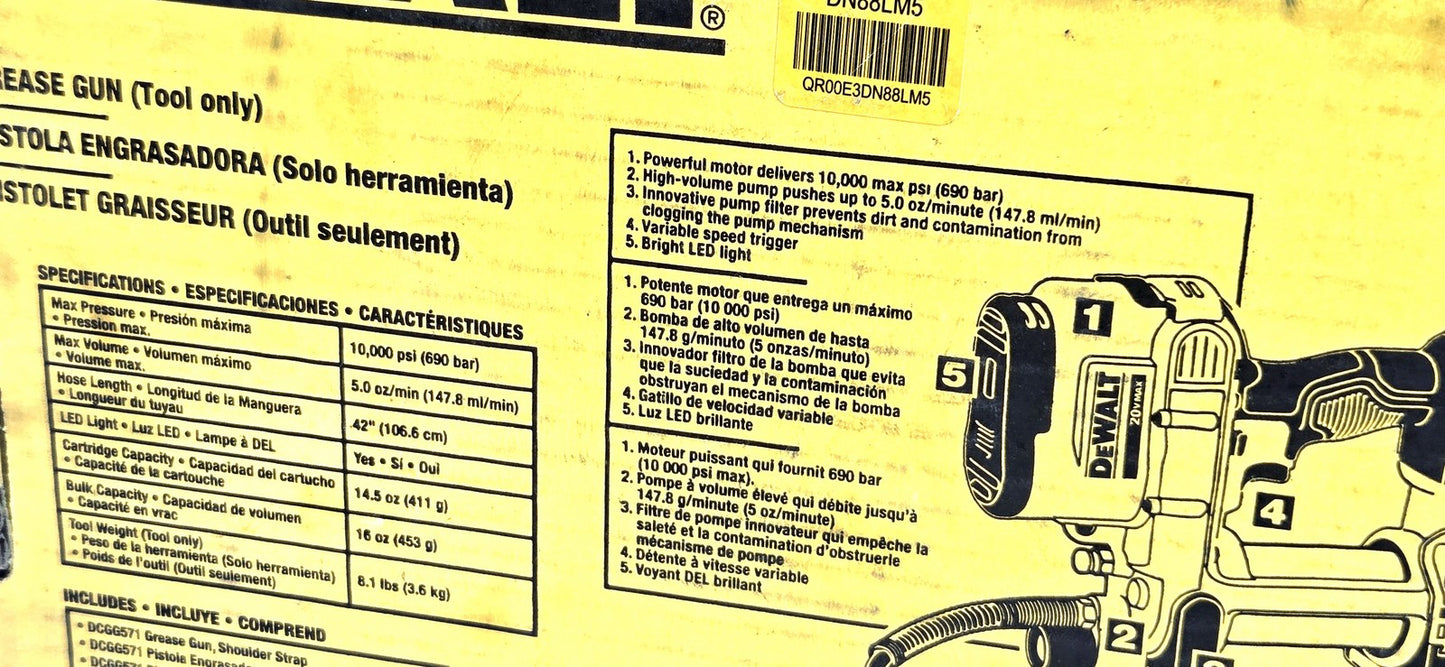 DeWalt Grease Gun NEW in original packaging