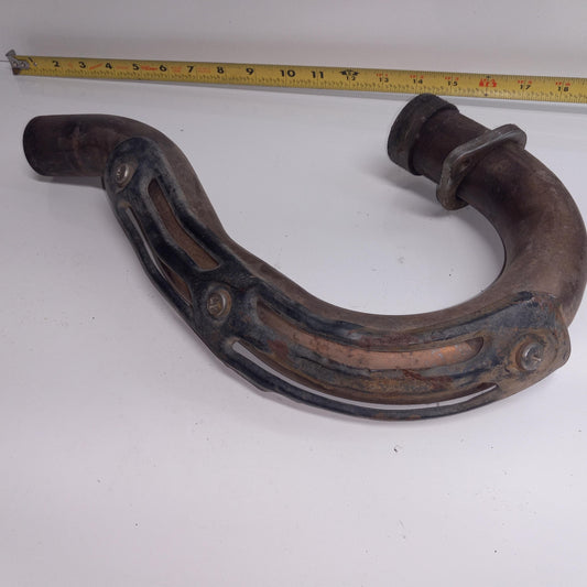 1998 YAMAHA YZ400 OEM EXHAUST PIPE CHAMBER HEADER W/ HEATSHIELD