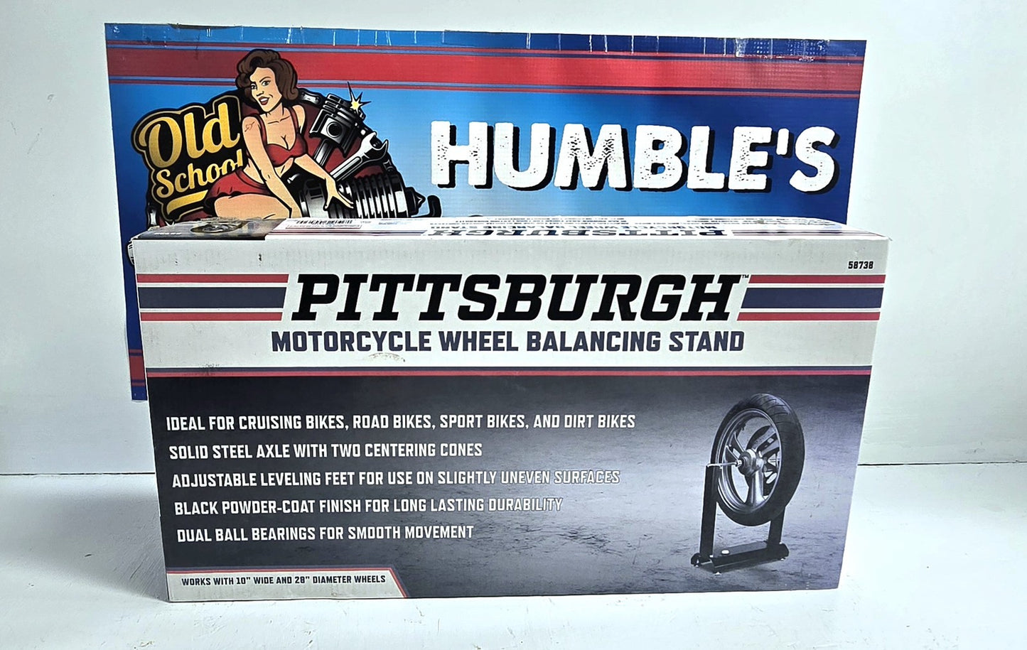 Pittsburgh Motorcycle Wheel Balancing Stand, NEW in box