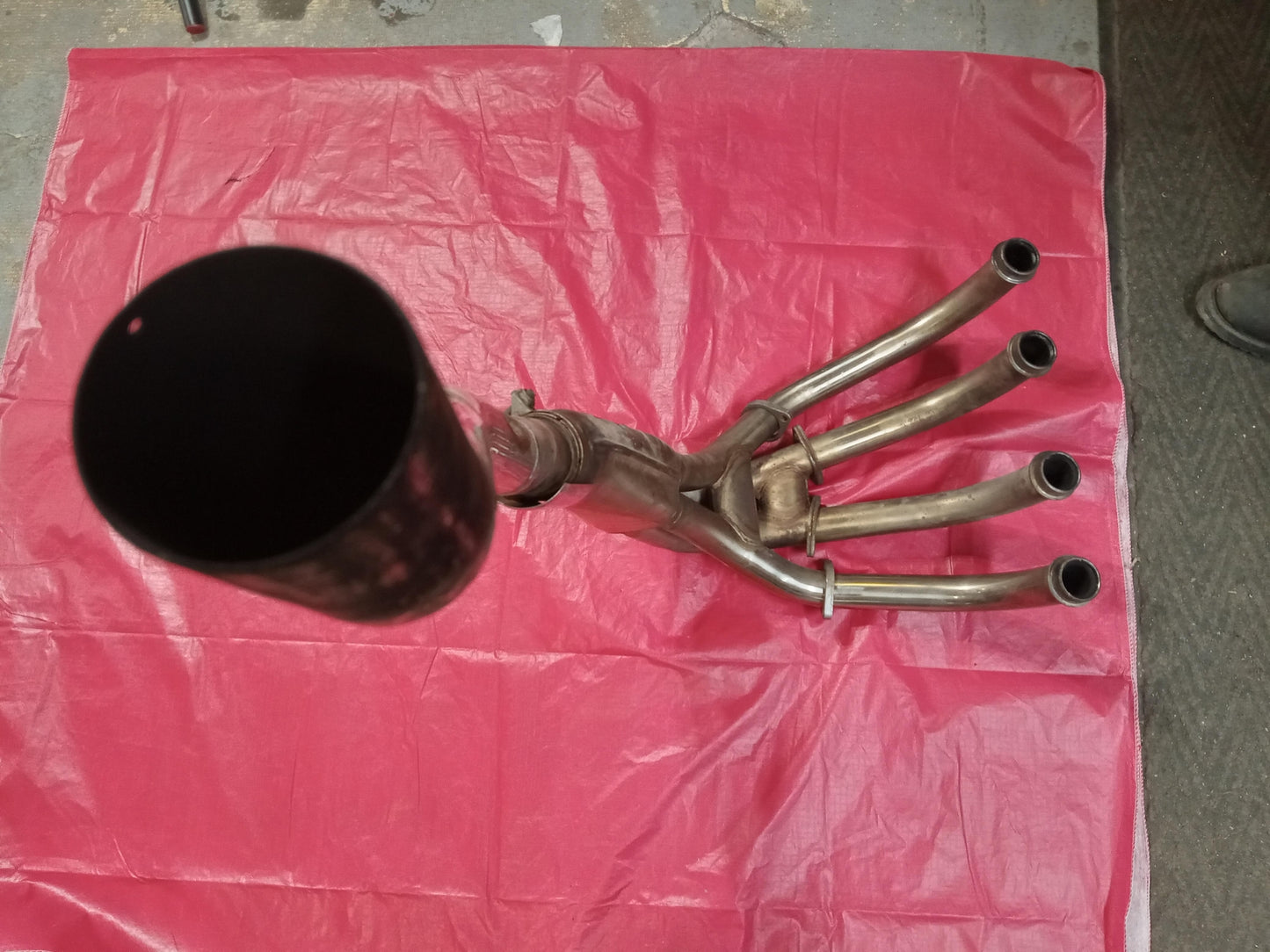 1995 SUZUKI KATANA 600 CHROME EXHAUST and  HEADER PIPES MANIFOLD