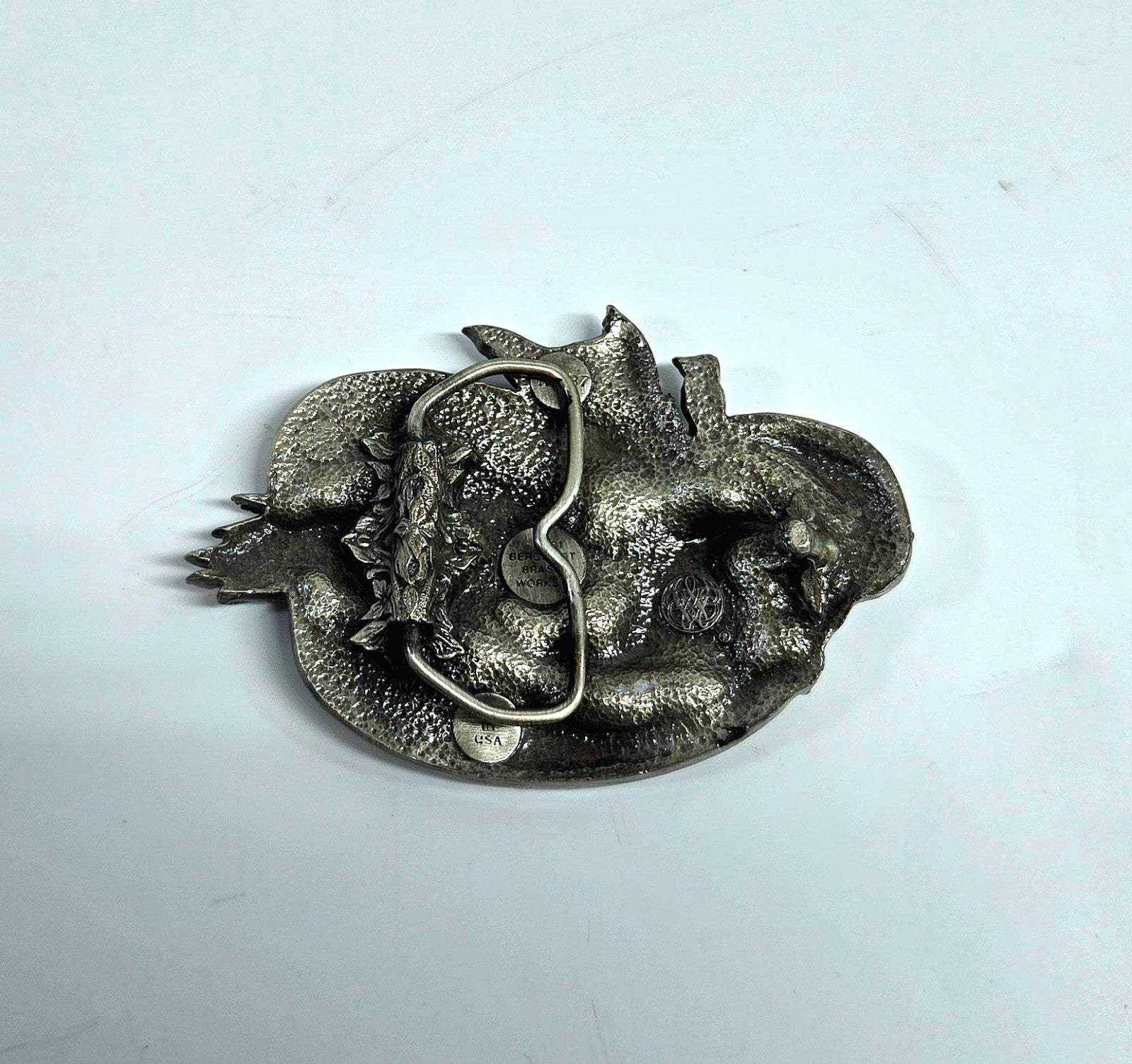 Vintage 1981 Live to Ride Ride to Live Belt Buckle Bergamot Brass Works R-37