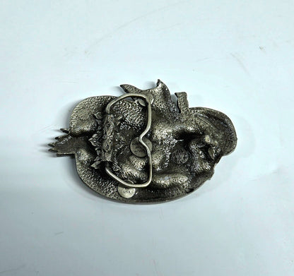 Vintage 1981 Live to Ride Ride to Live Belt Buckle Bergamot Brass Works R-37