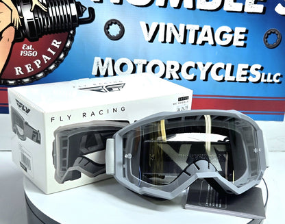 FlyRacing Goggles, Gray and Black NEW
