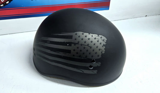 American Flag Gently Used Helmet Matte Black