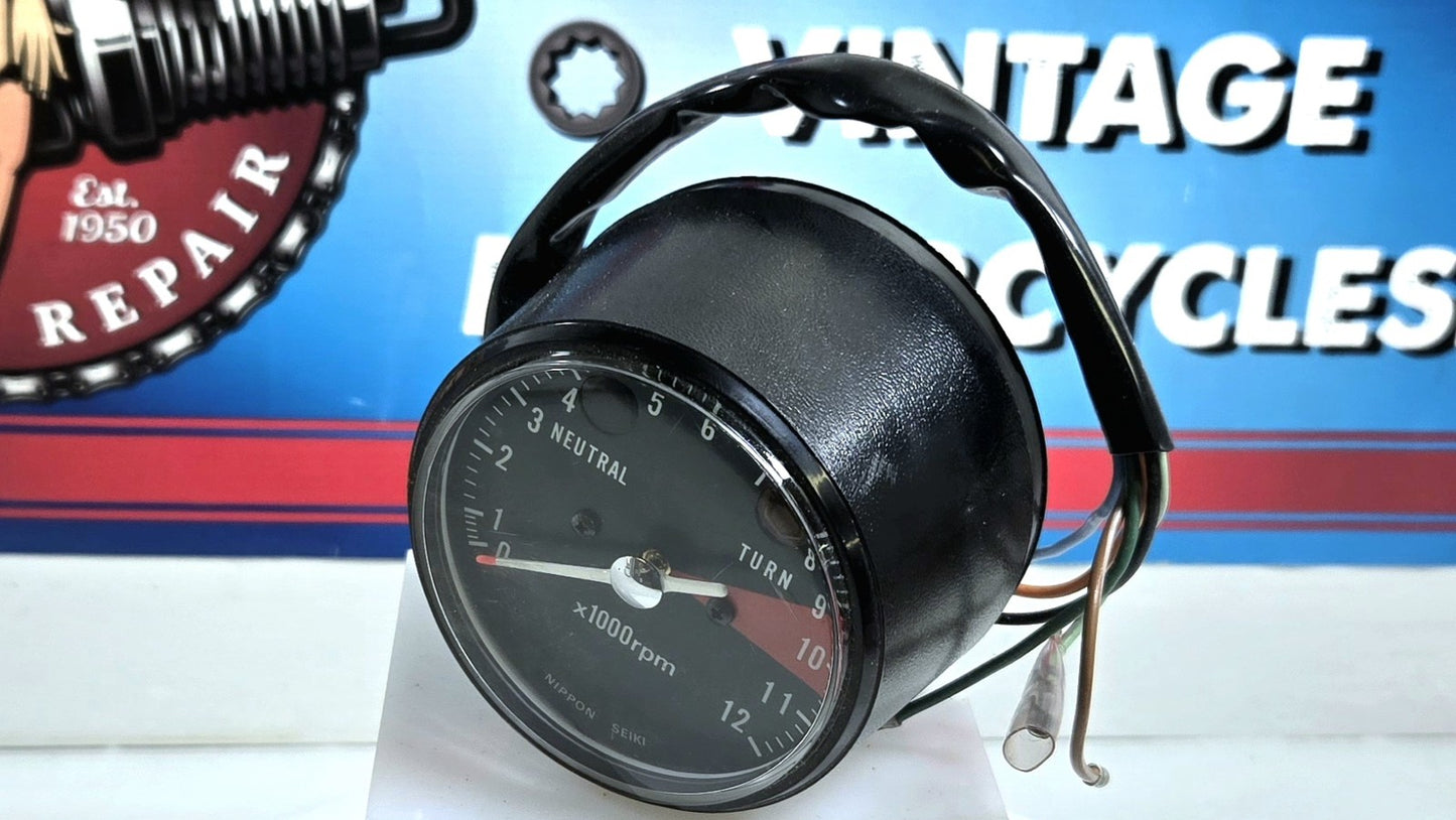 NOS OEM 70's CB CL Tachometer Gauge in Original Box with Harness 37240-354-008