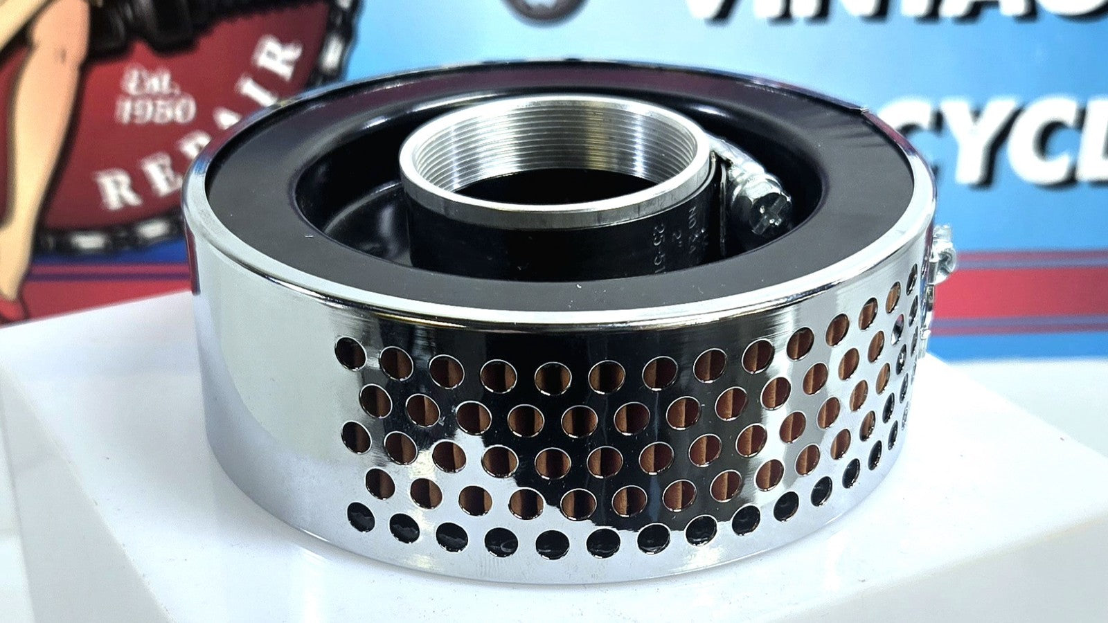 Amal Brand Air Filter Assembly 900 Center Mount Clamp on Style with Paper Filter