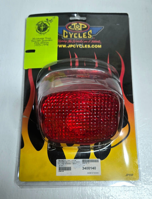 J&P Cycles Chrome Taillight with window for 1999 Softails 3400140