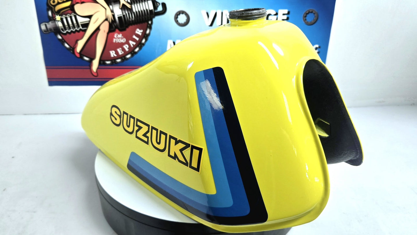 OEM 1979 1980 Suzuki RM60 Fuel Tank Gas Tank RESTORED