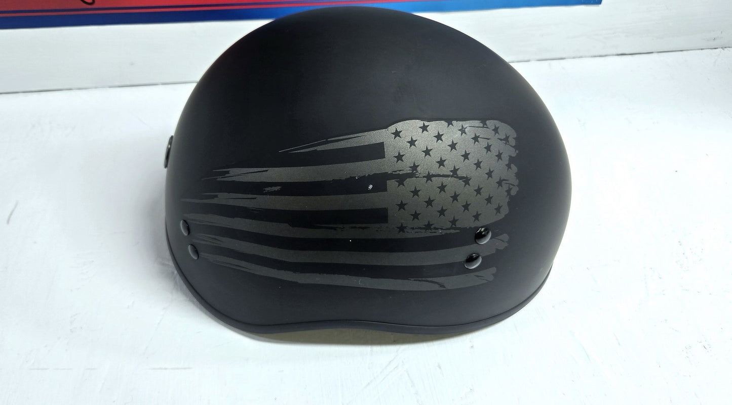American Flag Gently Used Helmet Matte Black