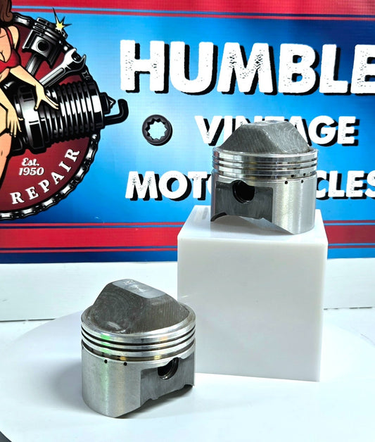 NOS Routt's Big Bore Pistons for Triumph 750 Oversized 3.020 TP7502