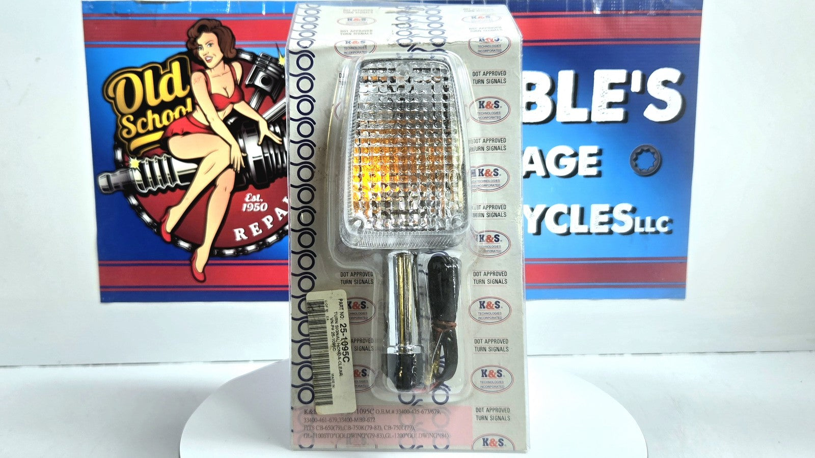 K&S DOT Approved Turn Signals 25-1095C for Honda Replaces #33400-425-673/679